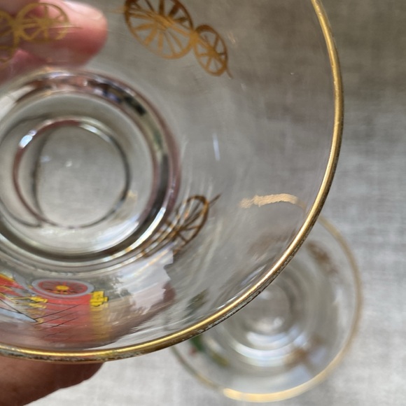 Hazel Atlas set of two cocktail lowball whiskey glasses antique cars. - Picture 8 of 11